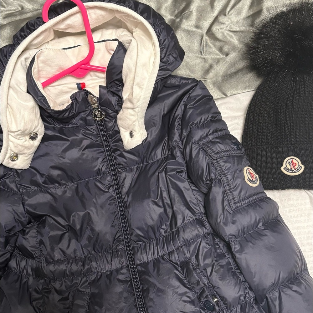Kids Navy Puffer Jacket with Hood
